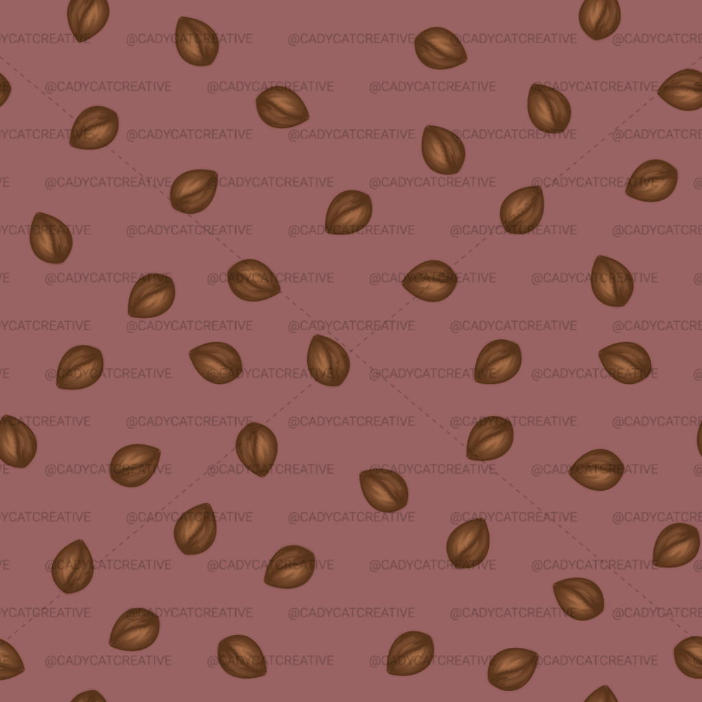 Spilled Coffee Beans Seamless Pattern DIGITAL DOWNLOAD