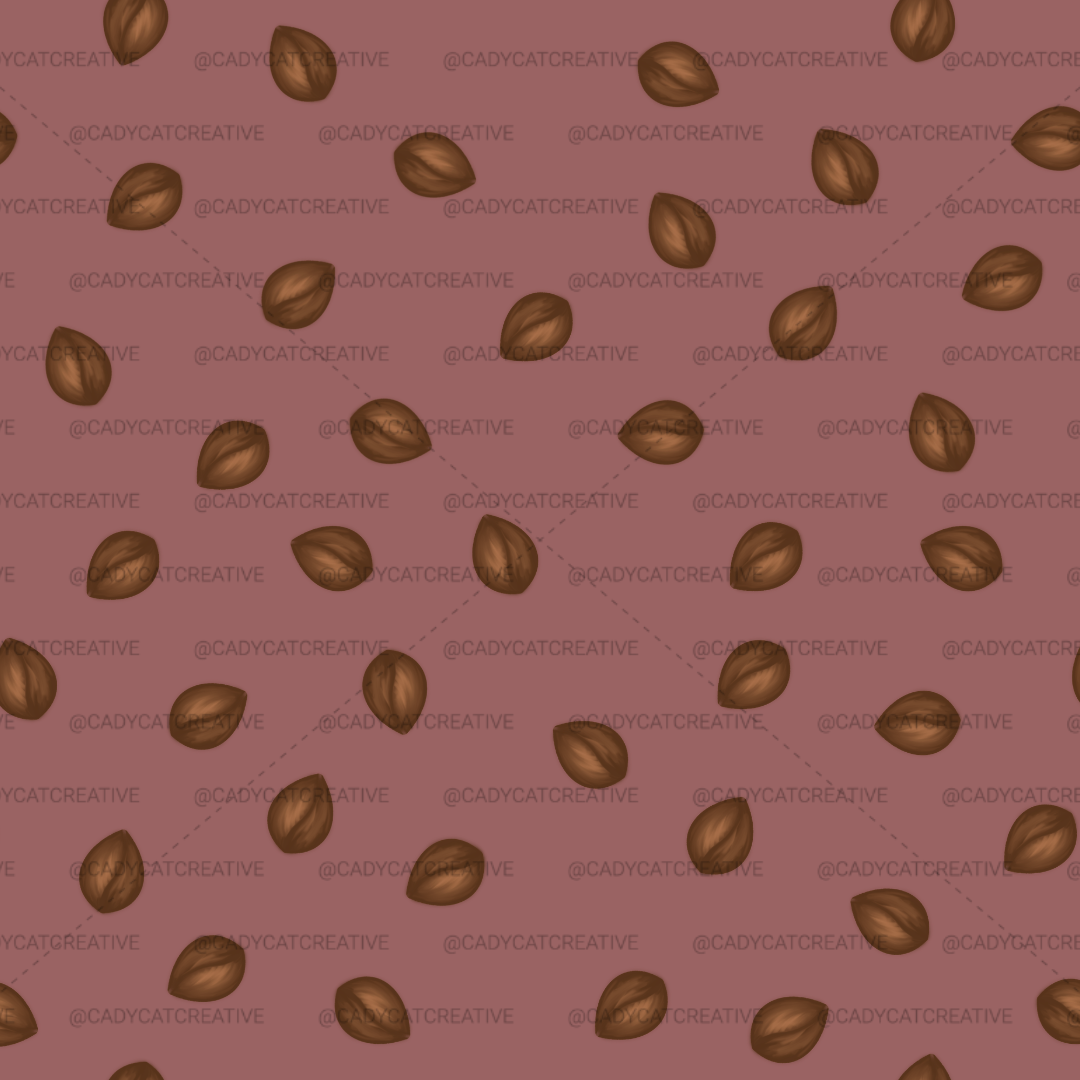 Spilled Coffee Beans Seamless Pattern DIGITAL DOWNLOAD