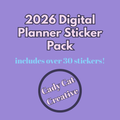 2026 Digital Planning Sticker Pack