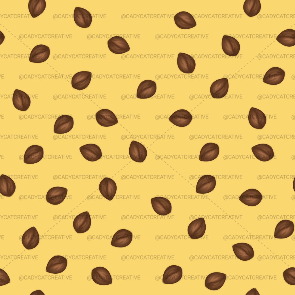 Spilled Coffee Beans Seamless Pattern DIGITAL DOWNLOAD
