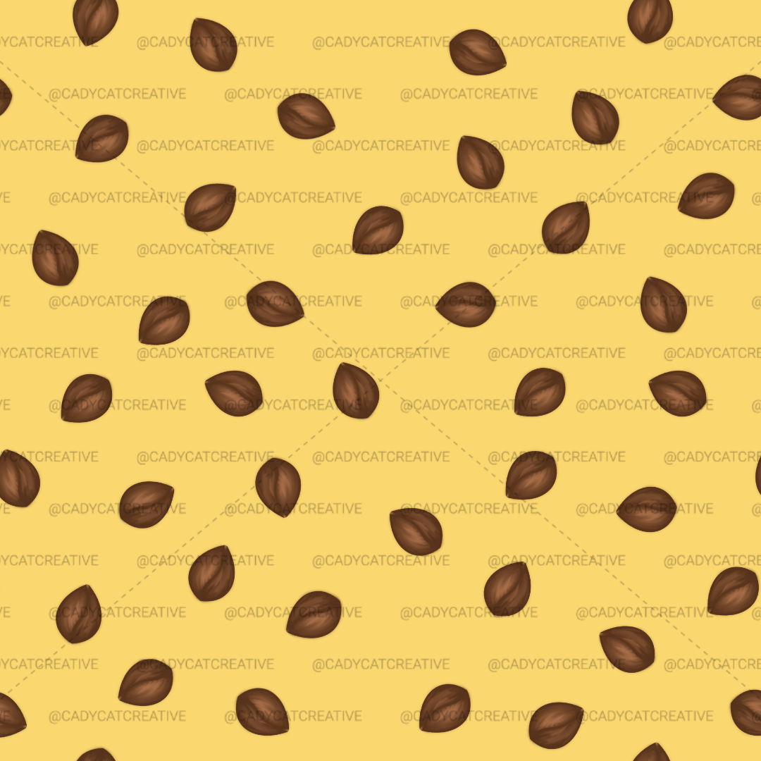 Spilled Coffee Beans Seamless Pattern DIGITAL DOWNLOAD