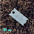 Sparkly Sky Blue Polymer Clay Tumbler Topper