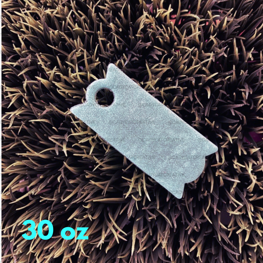 Sparkly Sky Blue Polymer Clay Tumbler Topper