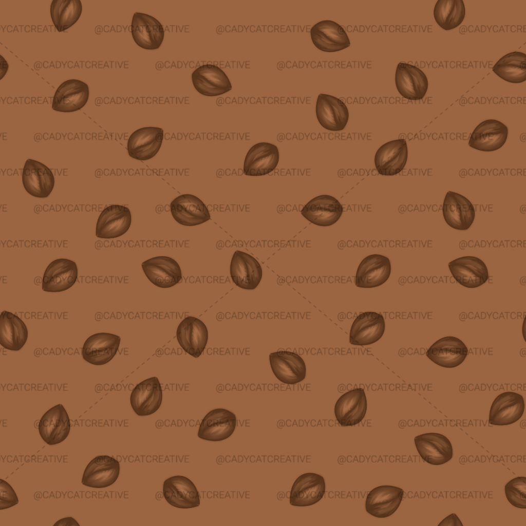 Spilled Coffee Beans Seamless Pattern DIGITAL DOWNLOAD