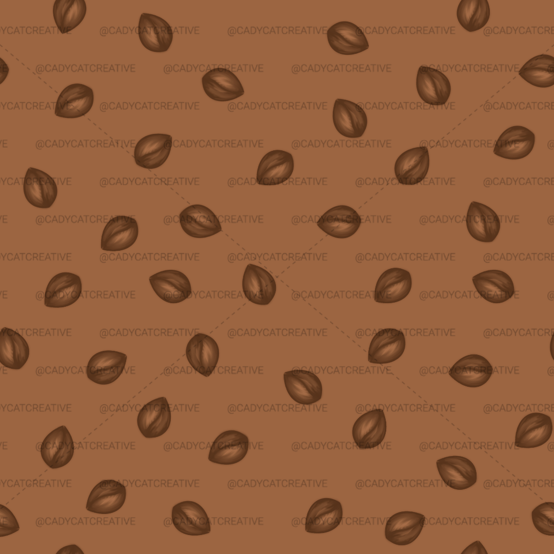 Spilled Coffee Beans Seamless Pattern DIGITAL DOWNLOAD
