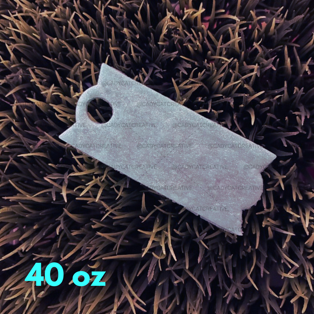 Sparkly Sky Blue Polymer Clay Tumbler Topper