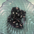 Blue Paw Prints & Dog Bones Cotton Scrunchie