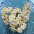 Lemons & Dots Cotton Scrunchie