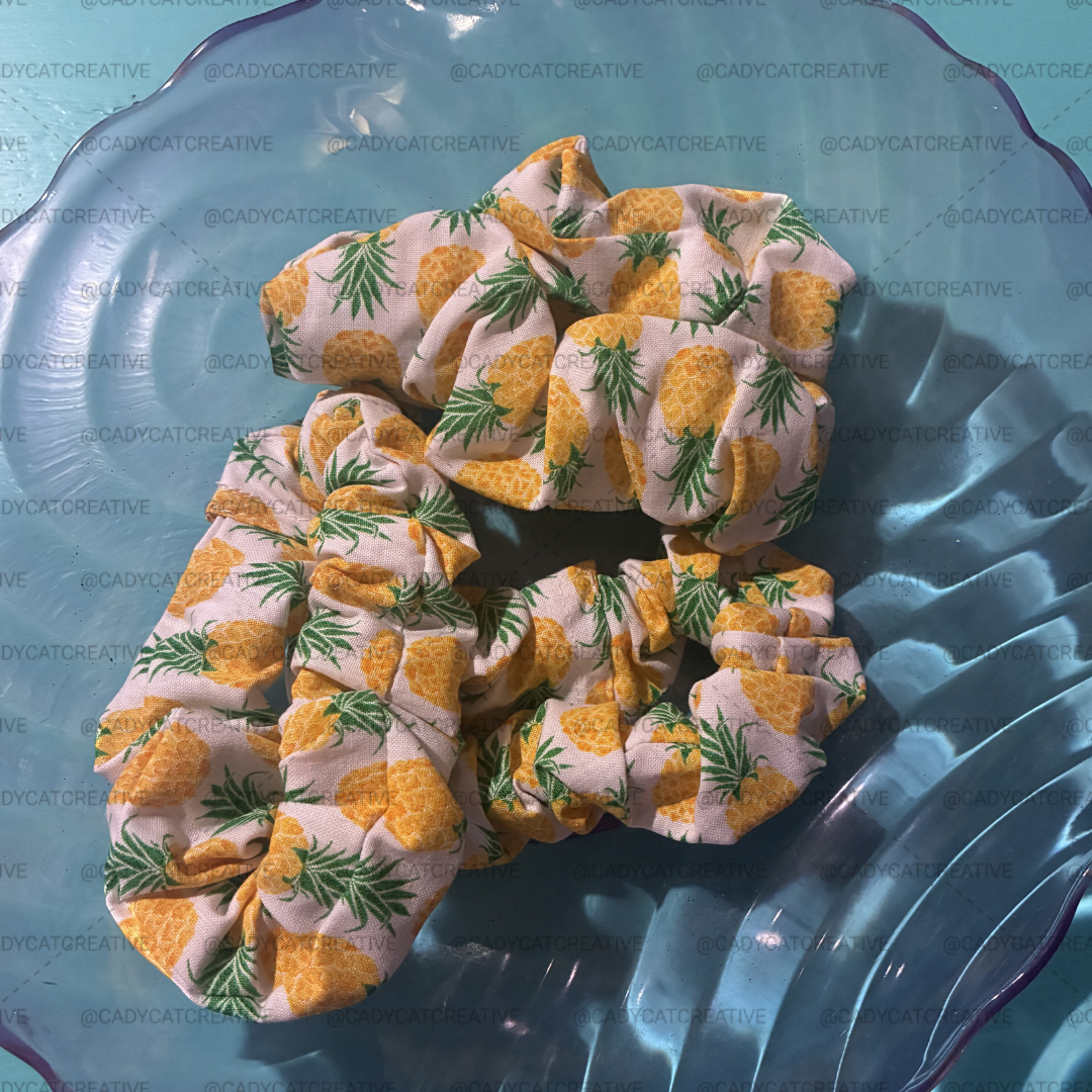 Pineapples Cotton Scrunchie