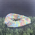 Rainbow Speckled Cotton Scrunchie