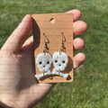 Skull & Bones Hand-painted Dangle Earrings
