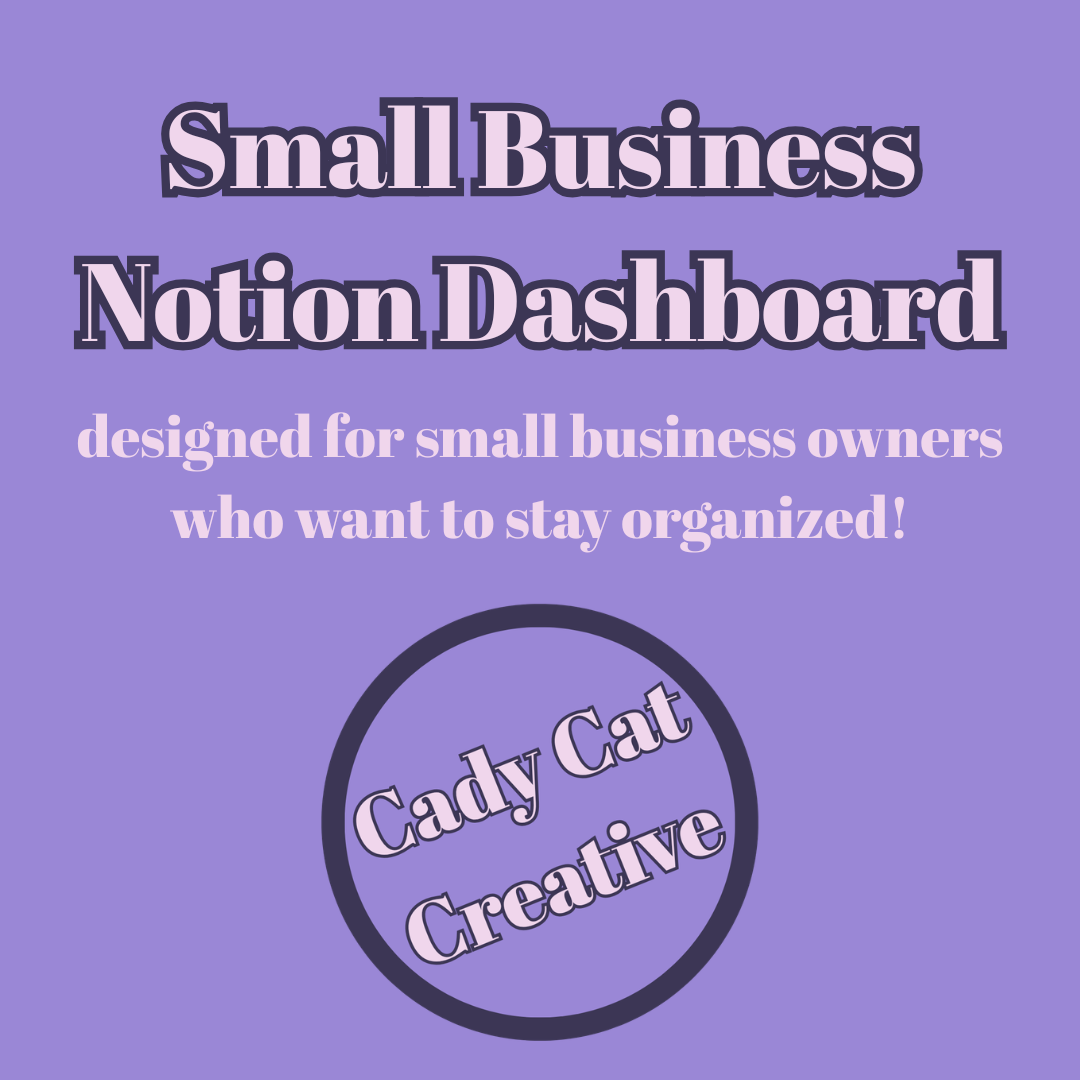 Small Business Owner Notion Dashboard